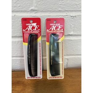 Vintage Ace Hard Rubber Comb AA063 AA058 Black NOS‎ Sealed 5" USA